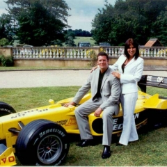 Linda Lursadi & Sam Kane Click Sargent Charity Event F1 Car