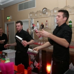 Flair Bar Tenders with Personalised Ice Cocktail Bar for hire